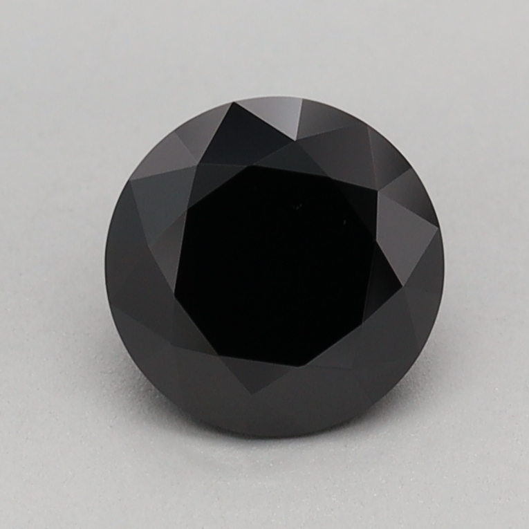 0.74 carat Fancy Black Round lab grown diamond, VVS2, IGI certified