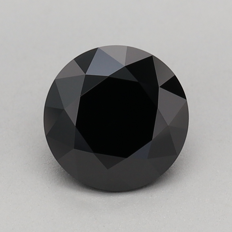 0.70 carat Fancy Black Round lab grown diamond, VVS2, IGI certified
