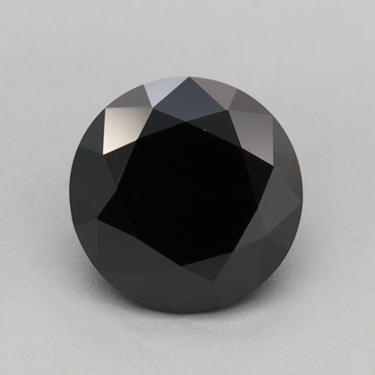 0.69 carat Fancy Black Round lab grown diamond, VVS2, IGI certified