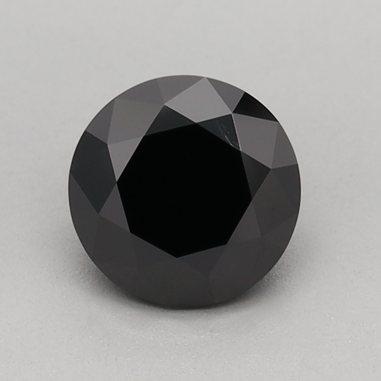 0.69 carat Fancy Black Round lab grown diamond, VVS2, IGI certified