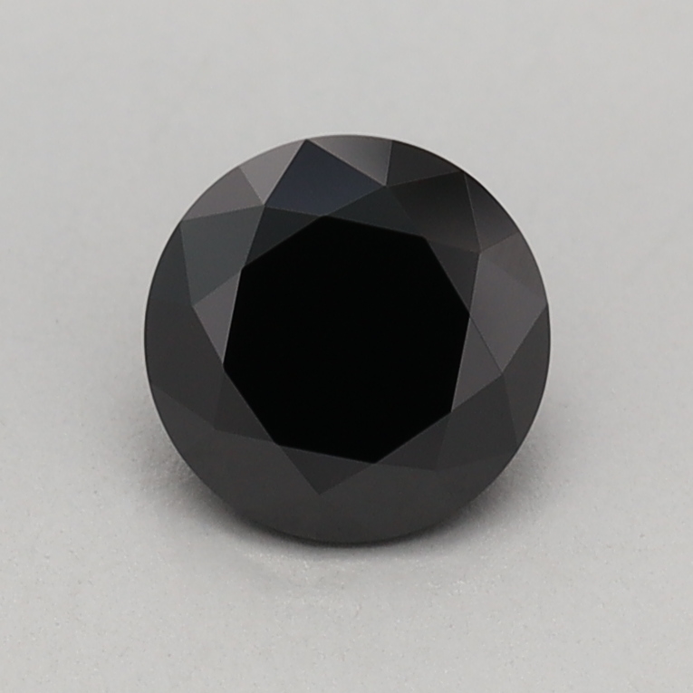 0.57 carat Fancy Black Round lab grown diamond, VVS2, IGI certified