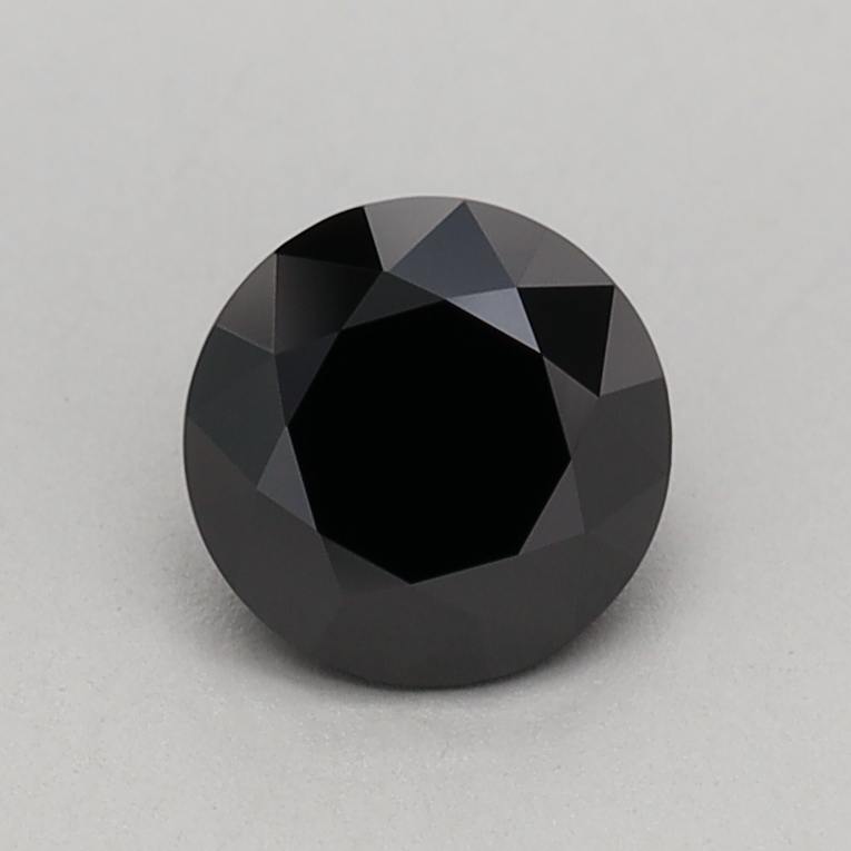 0.54 carat Fancy Black Round lab grown diamond, VVS2, IGI certified