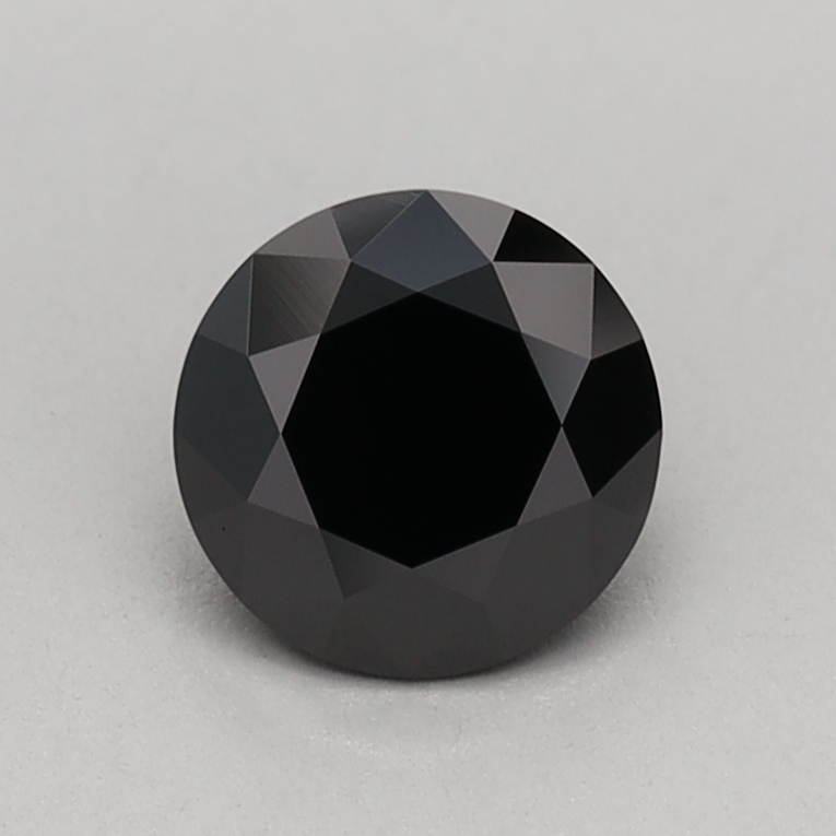 0.54 carat Fancy Black Round lab grown diamond, VVS2, IGI certified