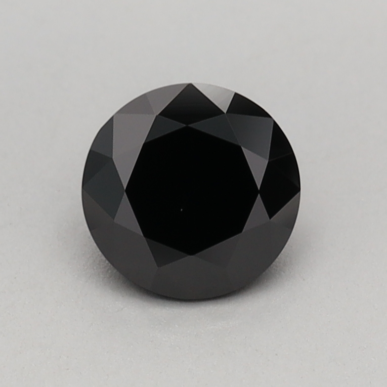 0.51 carat Fancy Black Round lab grown diamond, VVS2, IGI certified