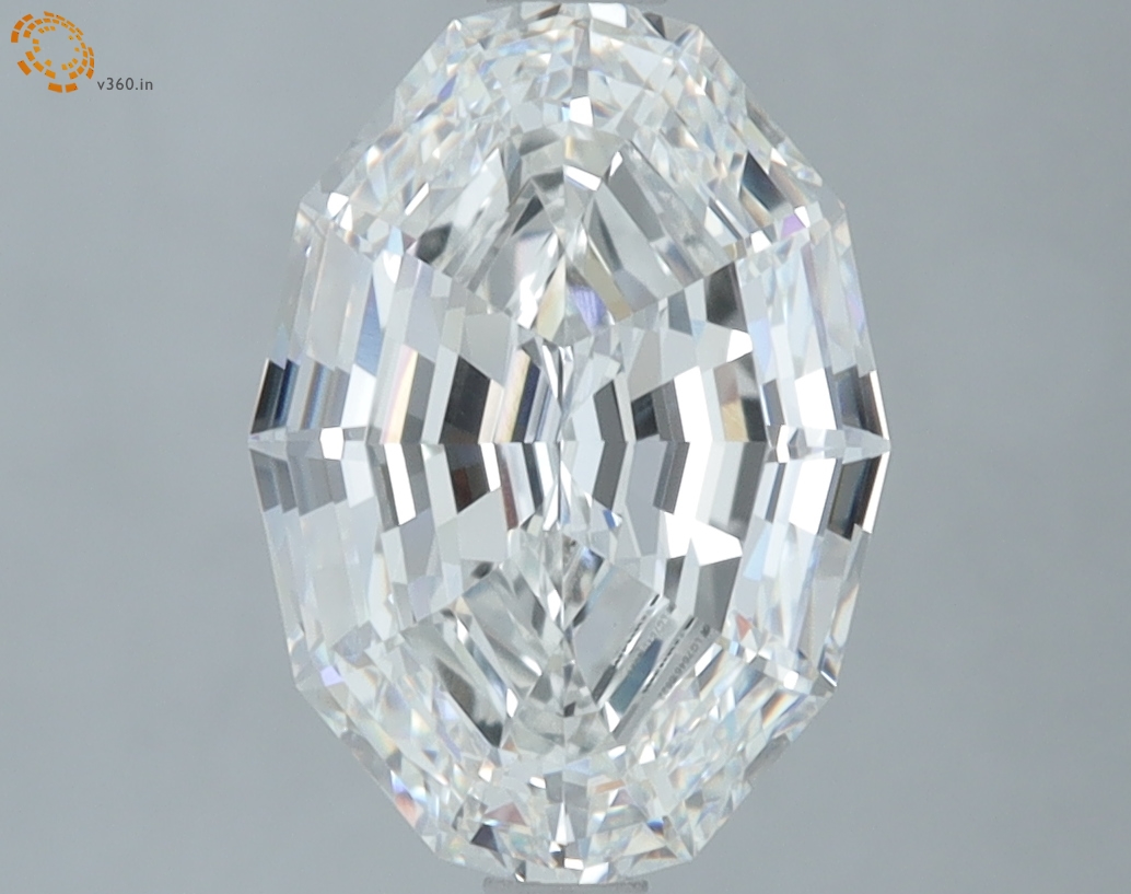 3.01 carat Oval Step Cut lab grown diamond, F VVS2, IGI certified