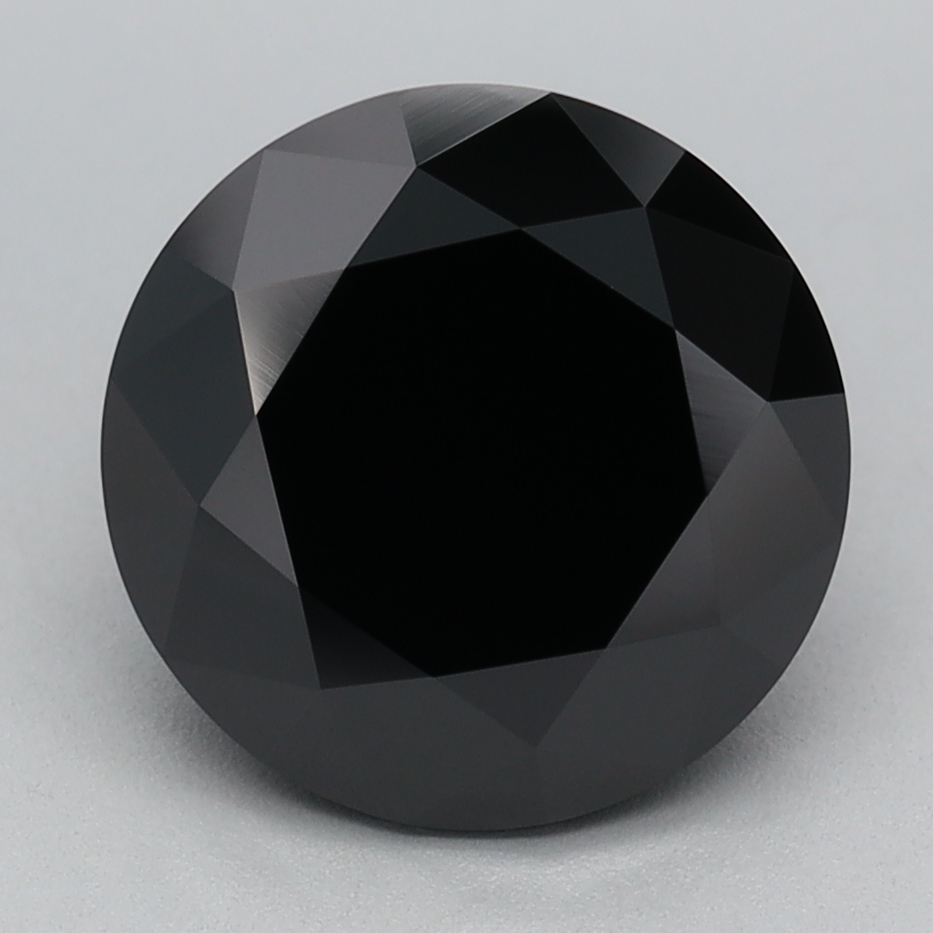 2.60 carat Fancy Black Round lab grown diamond, VVS2, IGI certified