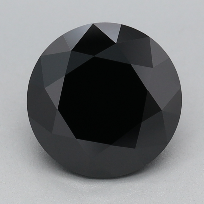 1.64 carat Fancy Black Round lab grown diamond, VVS2, IGI certified