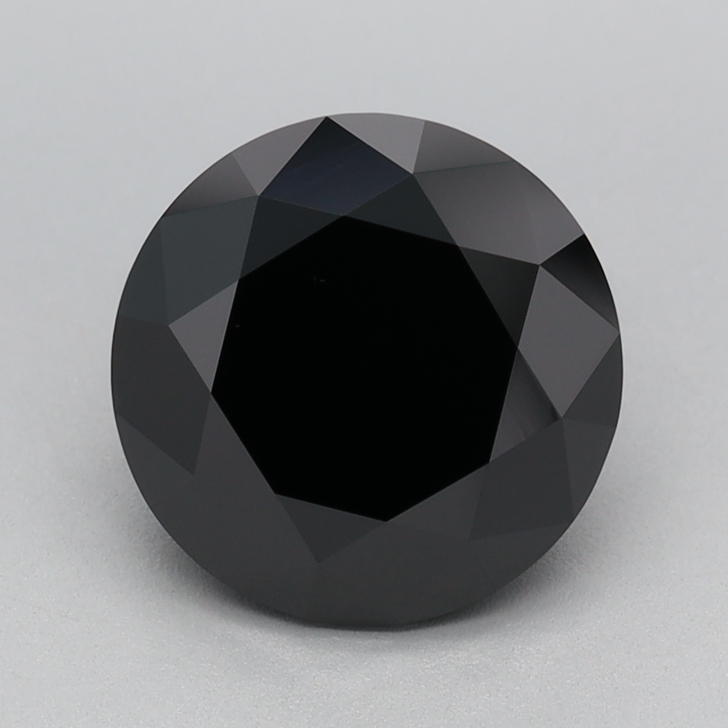 2.51 carat Fancy Black Round lab grown diamond, VVS2, IGI certified