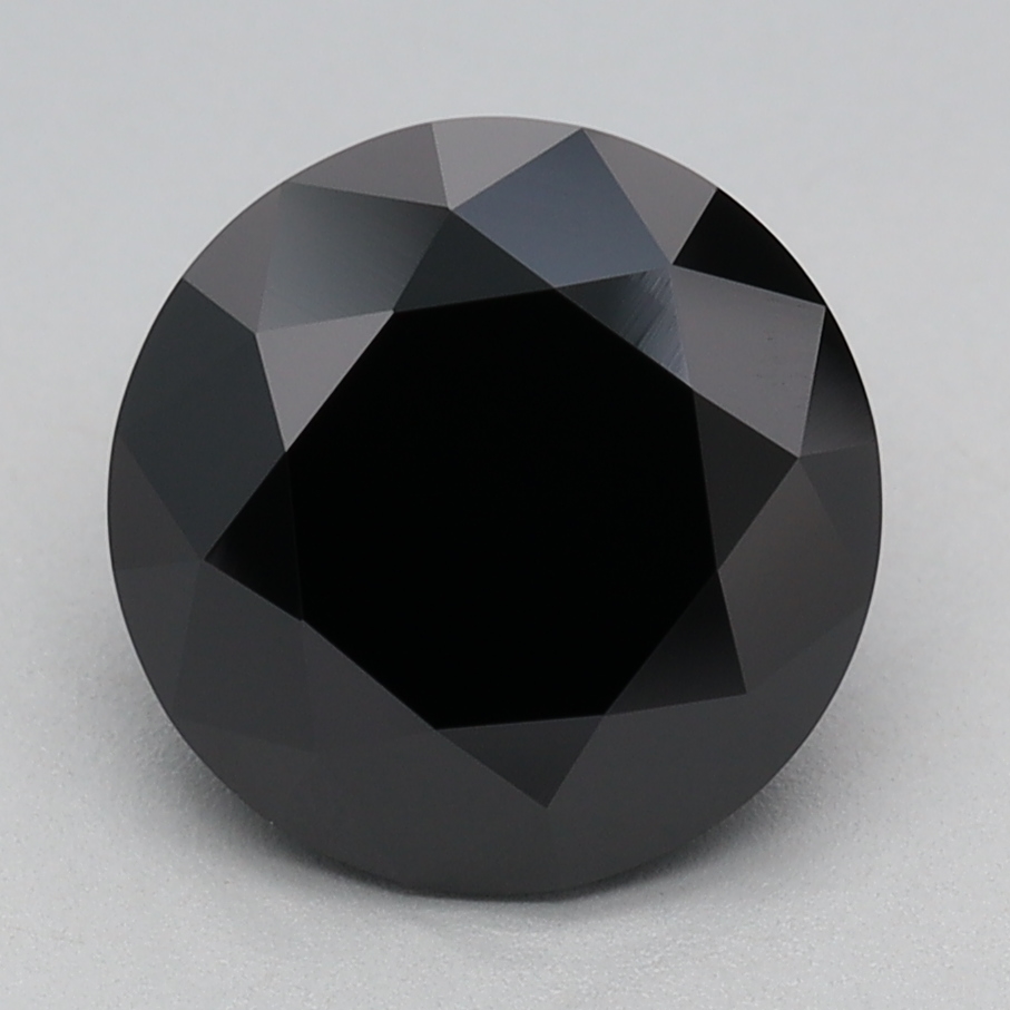 2.12 carat Fancy Black Round lab grown diamond, VVS2, IGI certified