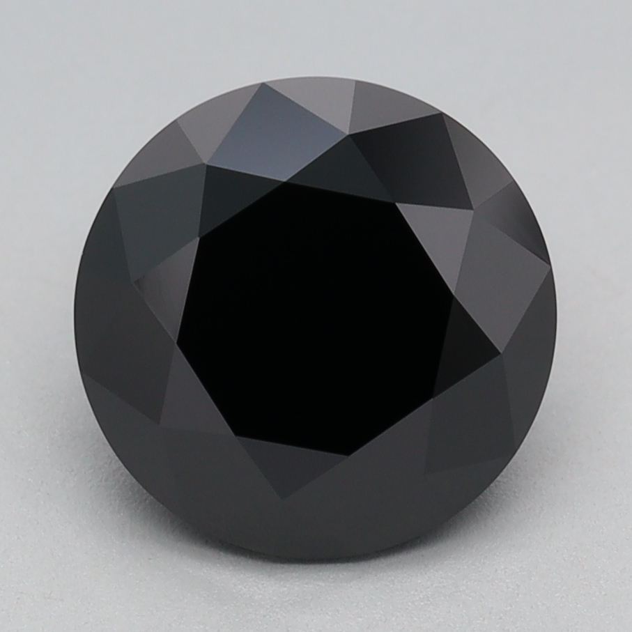 2.11 carat Fancy Black Round lab grown diamond, VVS2, IGI certified
