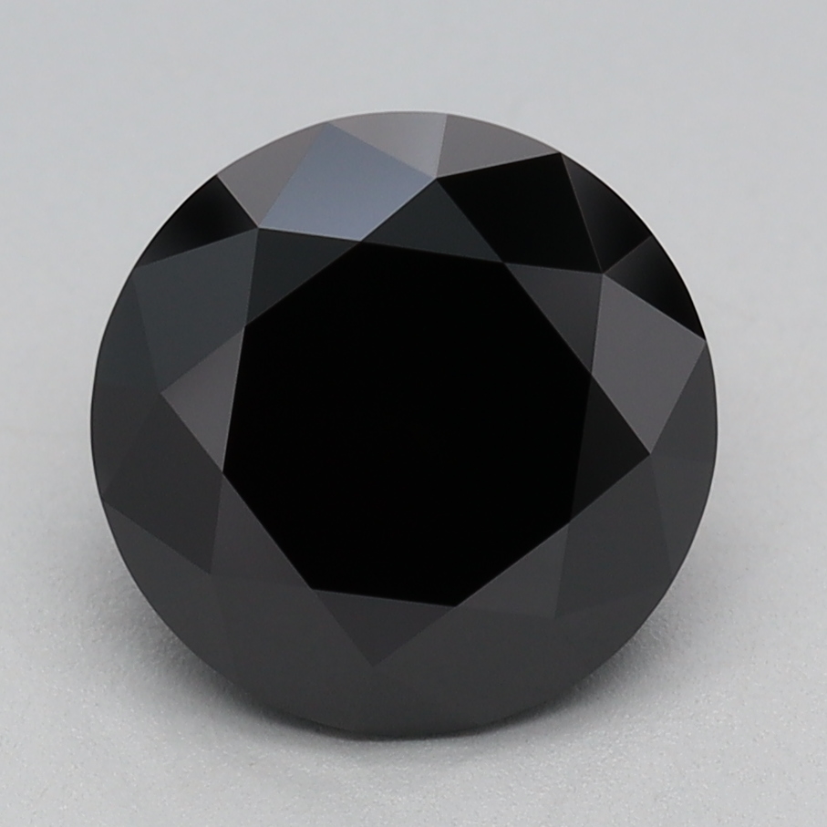2.02 carat Fancy Black Round lab grown diamond, VVS2, IGI certified
