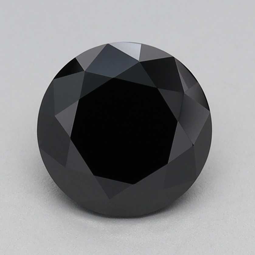 1.20 carat Fancy Black Round lab grown diamond, VVS2, IGI certified