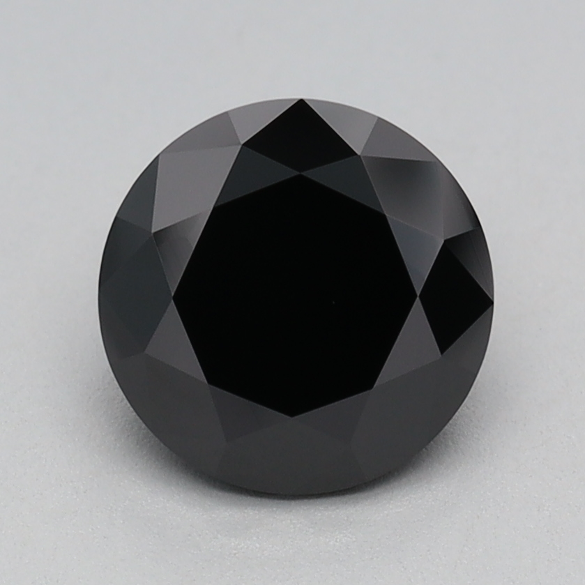 1.15 carat Fancy Black Round lab grown diamond, VVS2, IGI certified
