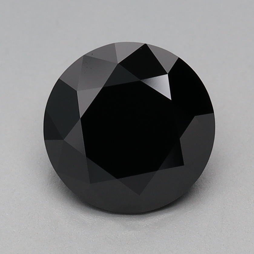 1.14 carat Fancy Black Round lab grown diamond, VVS2, IGI certified