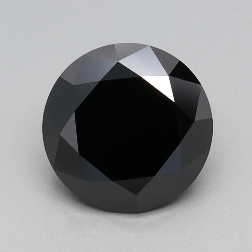 1.10 carat Fancy Black Round lab grown diamond, VVS2, IGI certified