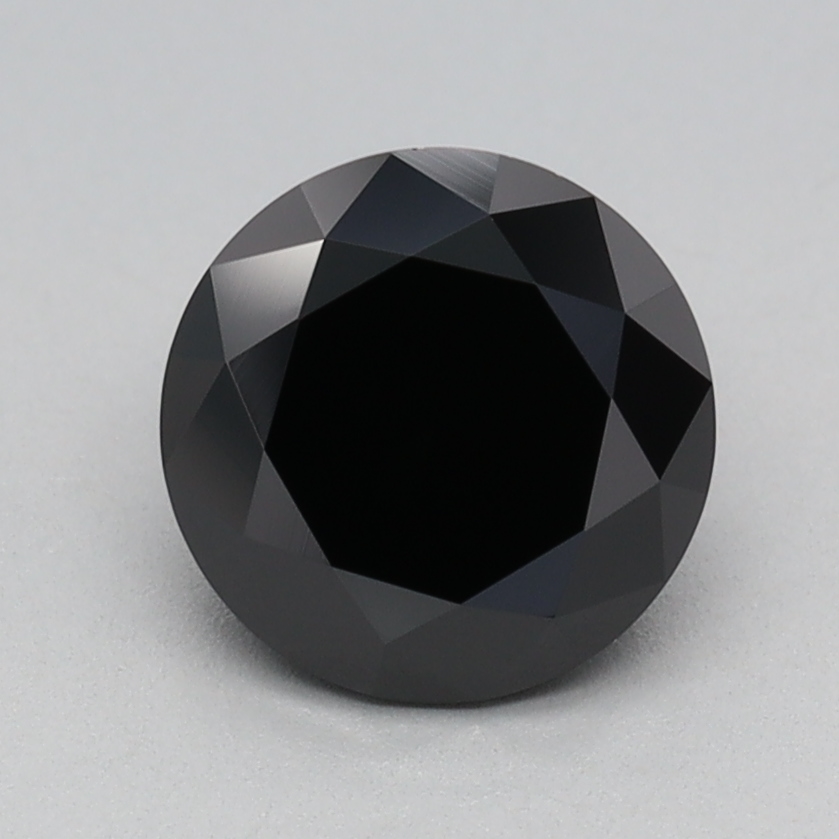 1.08 carat Fancy Black Round lab grown diamond, VVS2, IGI certified