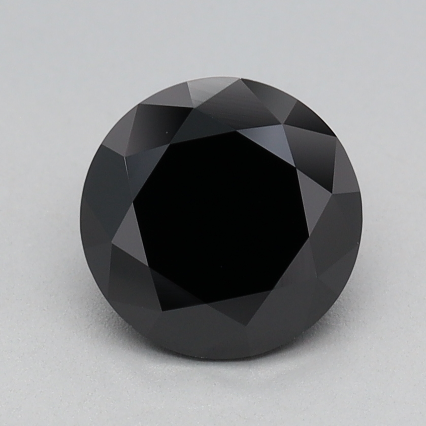 1.06 carat Fancy Black Round lab grown diamond, VVS2, IGI certified