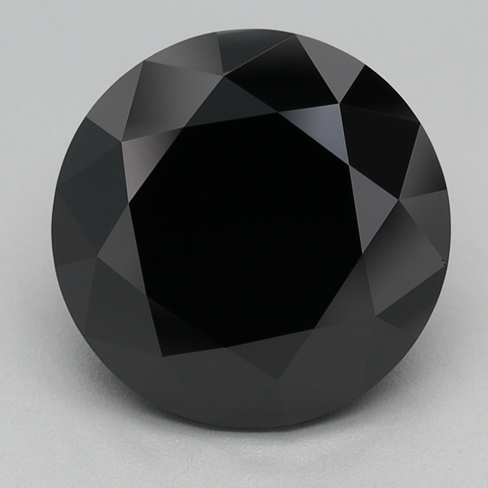 3.23 carat Fancy Black Round lab grown diamond, VVS2, IGI certified