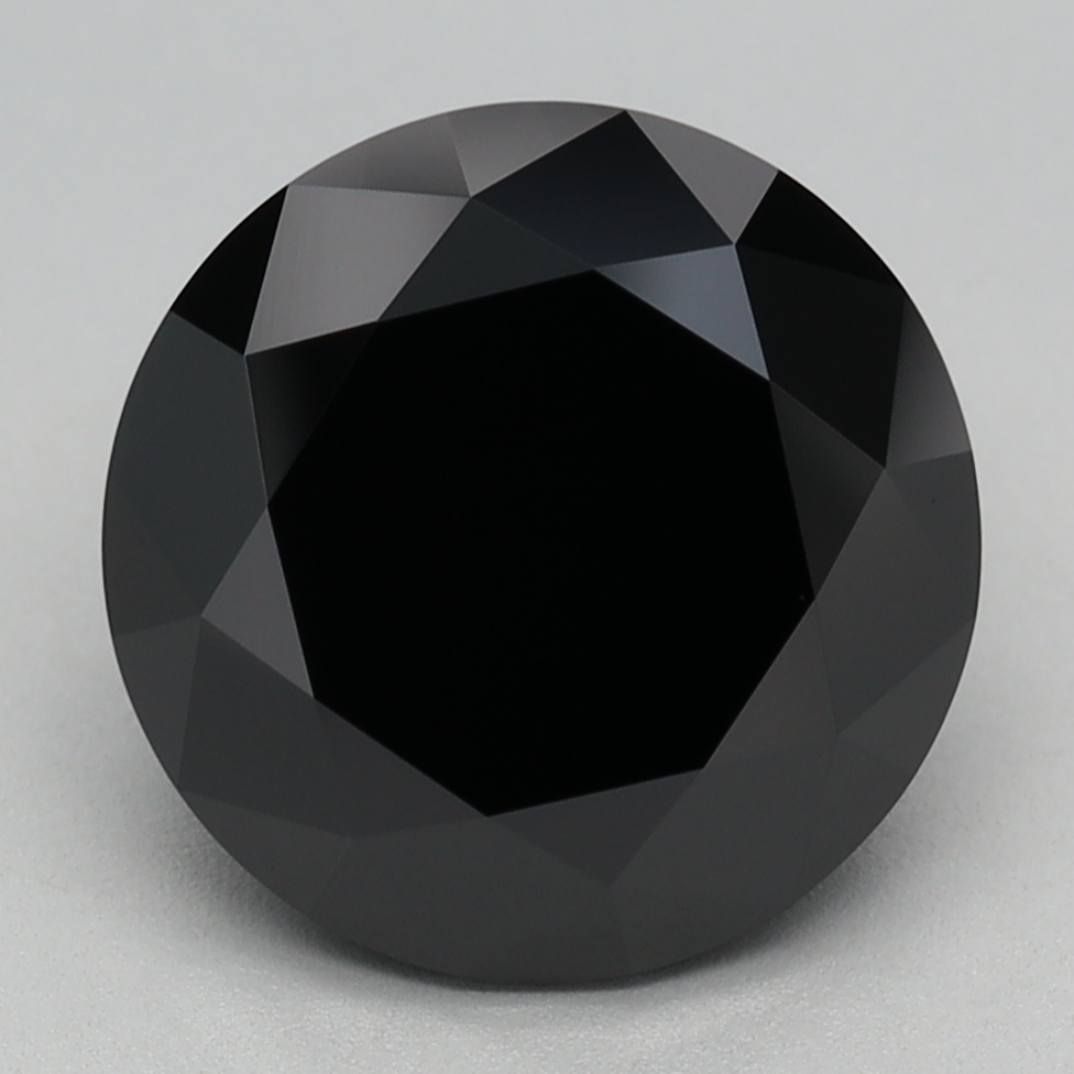 3.14 carat Fancy Black Round lab grown diamond, VVS2, IGI certified