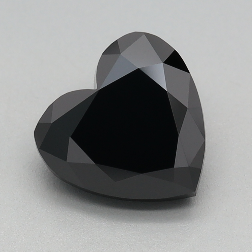 1.34 carat Fancy Black Heart lab grown diamond, VVS2, IGI certified