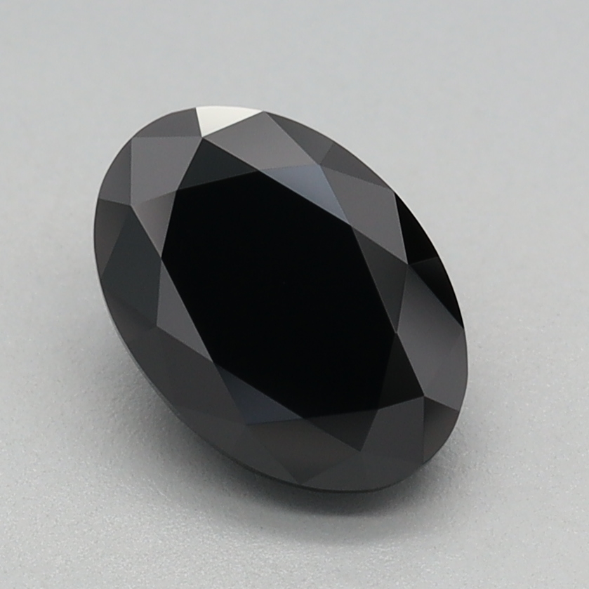 1.19 carat Fancy Black Oval lab grown diamond, VVS2, IGI certified