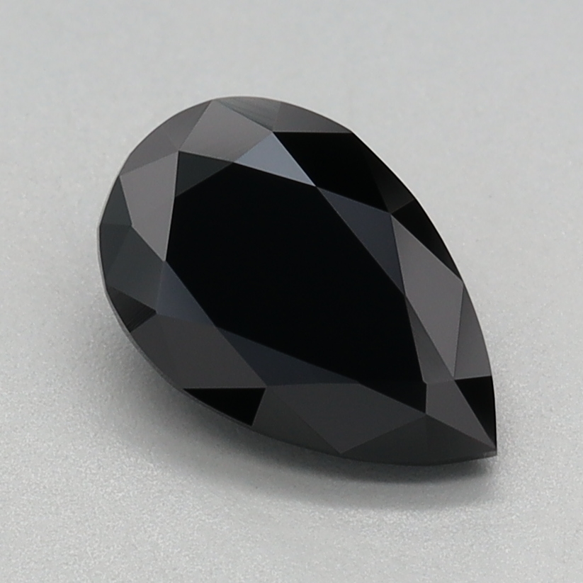 0.98 carat Fancy Black Pear lab grown diamond, VVS2, IGI certified