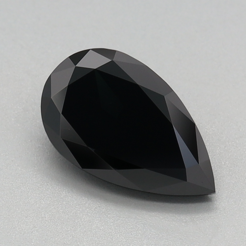 0.86 carat Fancy Black Pear lab grown diamond, VVS2, IGI certified