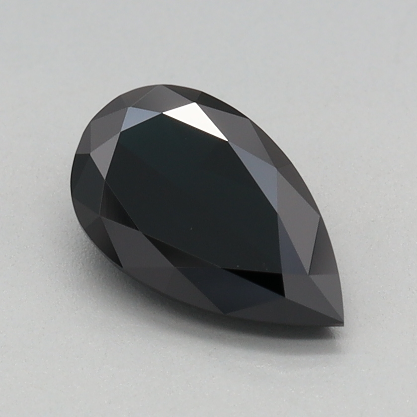 0.82 carat Fancy Black Pear lab grown diamond, VVS2, IGI certified