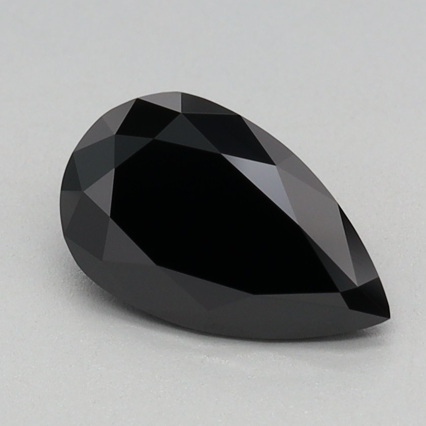 0.81 carat Fancy Black Pear lab grown diamond, VVS2, IGI certified