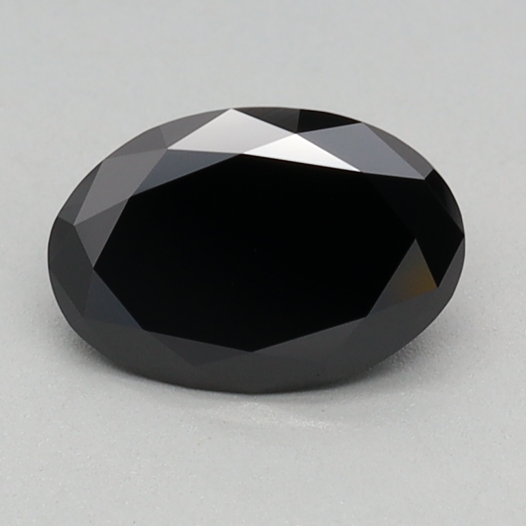 0.64 carat Fancy Black Oval lab grown diamond, VVS2, IGI certified