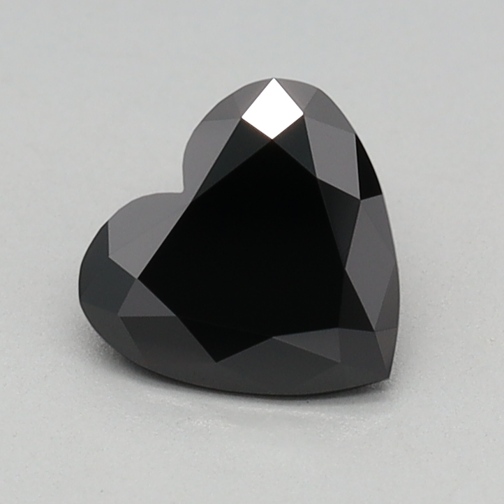 0.54 carat Fancy Black Heart lab grown diamond, VVS2, IGI certified