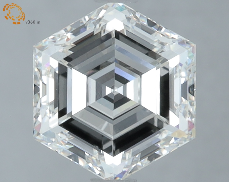 2.25 carat Hexagon lab grown diamond, G VS1, IGI certified