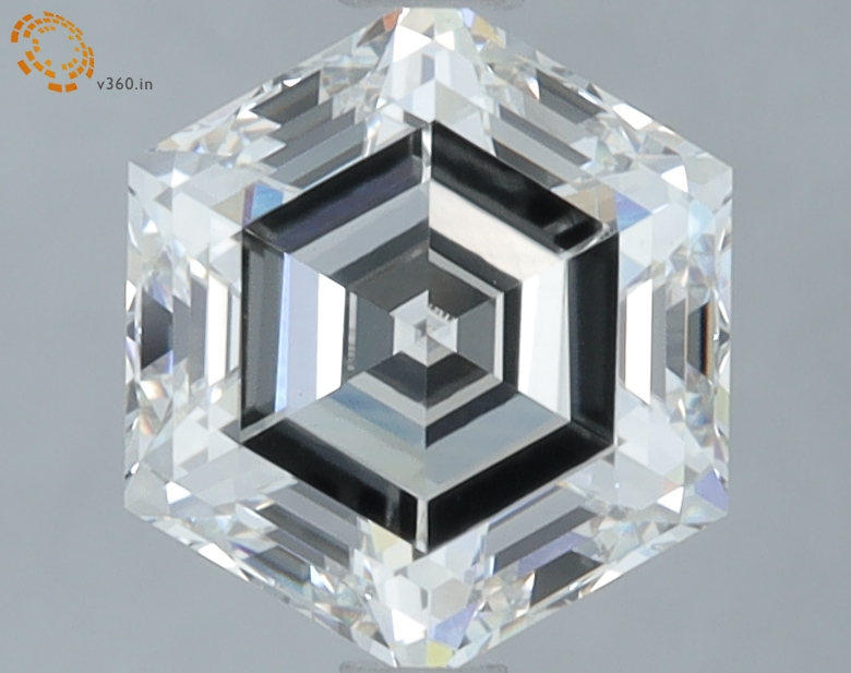 2.22 carat Hexagon lab grown diamond, G VVS2, IGI certified