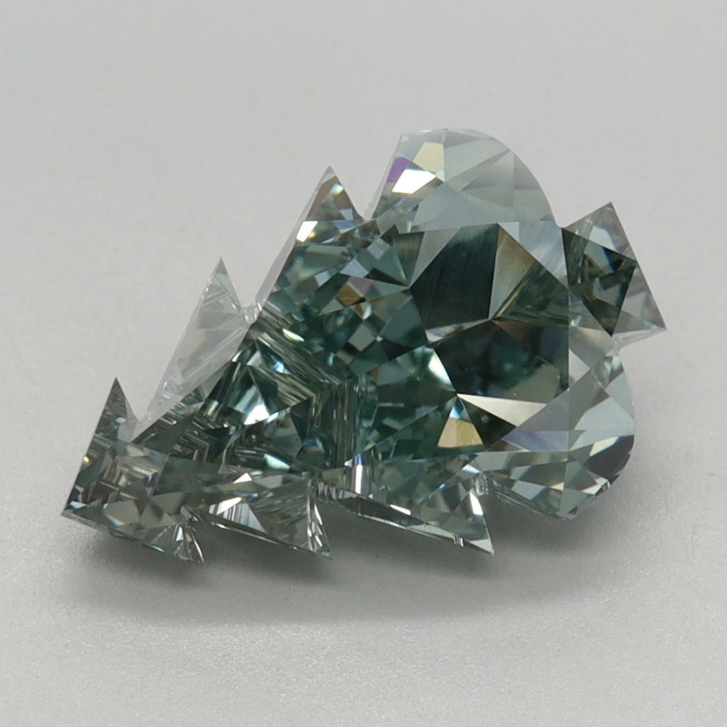 2.20 carat Fancy Vivid Green Xmas lab grown diamond, VVS2, IGI certified