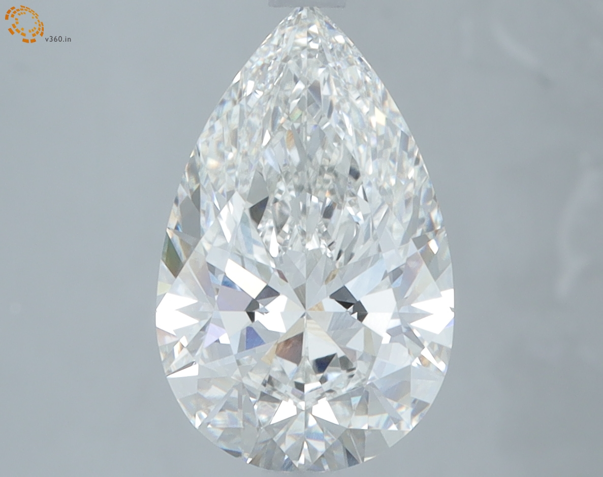 2.88 carat Pear lab grown diamond, G VVS2, IGI certified