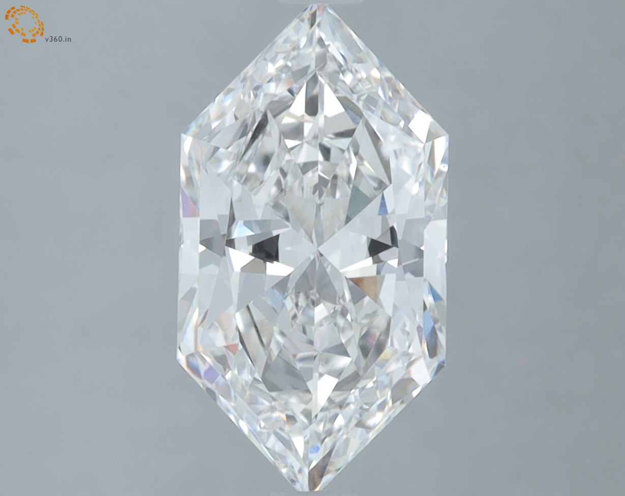 2.20 carat Hexagon Brilliant lab grown diamond, E VVS2, IGI certified