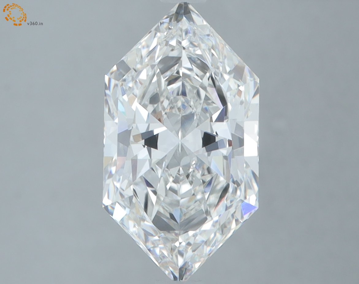 2.58 carat Hexagon Brilliant lab grown diamond, F VVS2, IGI certified