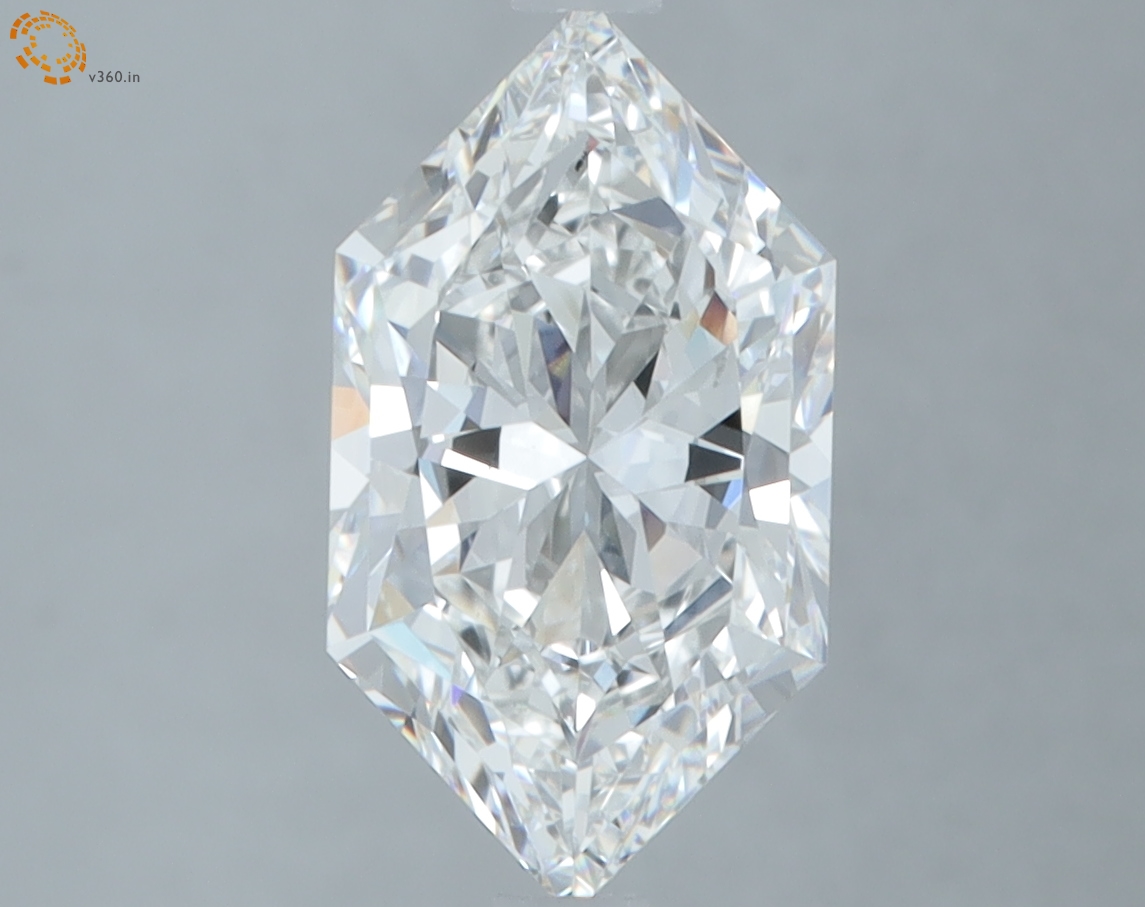 2.54 carat Hexagon Brilliant lab grown diamond, E VVS2, IGI certified