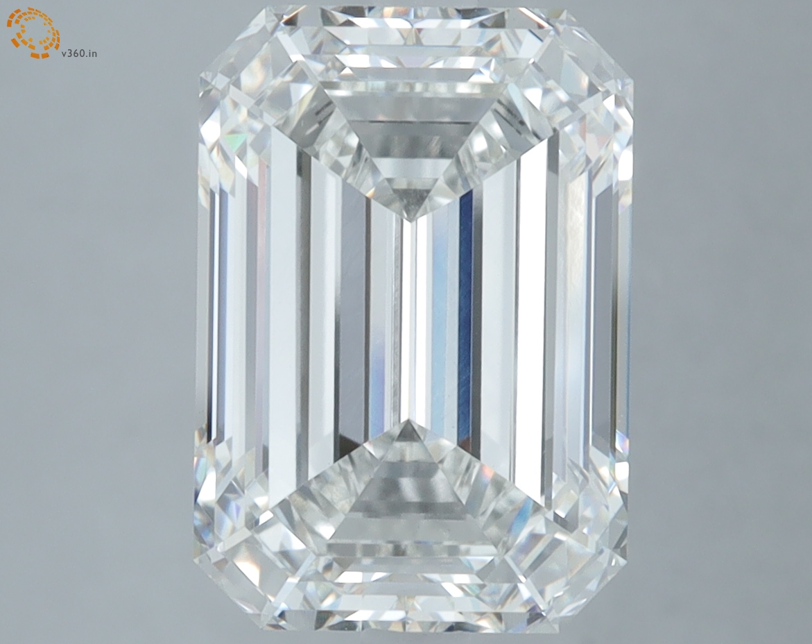 6.08 carat Emerald Cut lab grown diamond, G VVS2, IGI certified