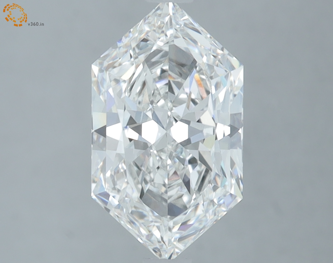 2.08 carat Hexagon Brilliant lab grown diamond, E VVS2, IGI certified