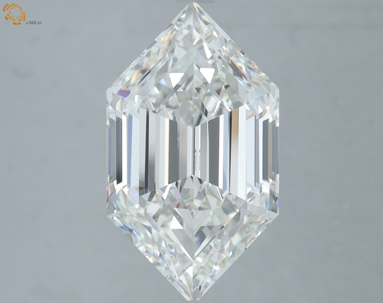 4.05 carat Hexagon lab grown diamond, G VVS2, IGI certified