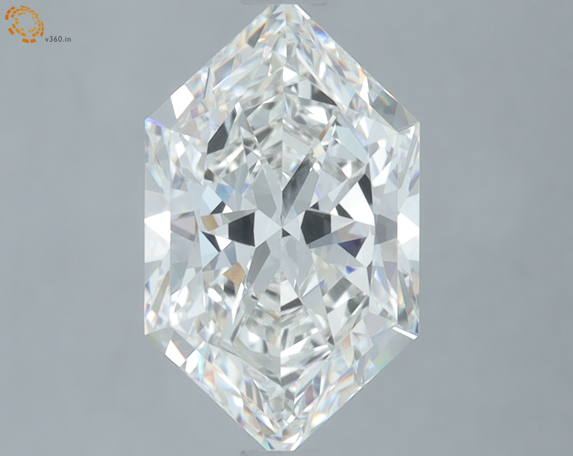 3.07 carat Hexagon Brilliant lab grown diamond, G VVS2, IGI certified
