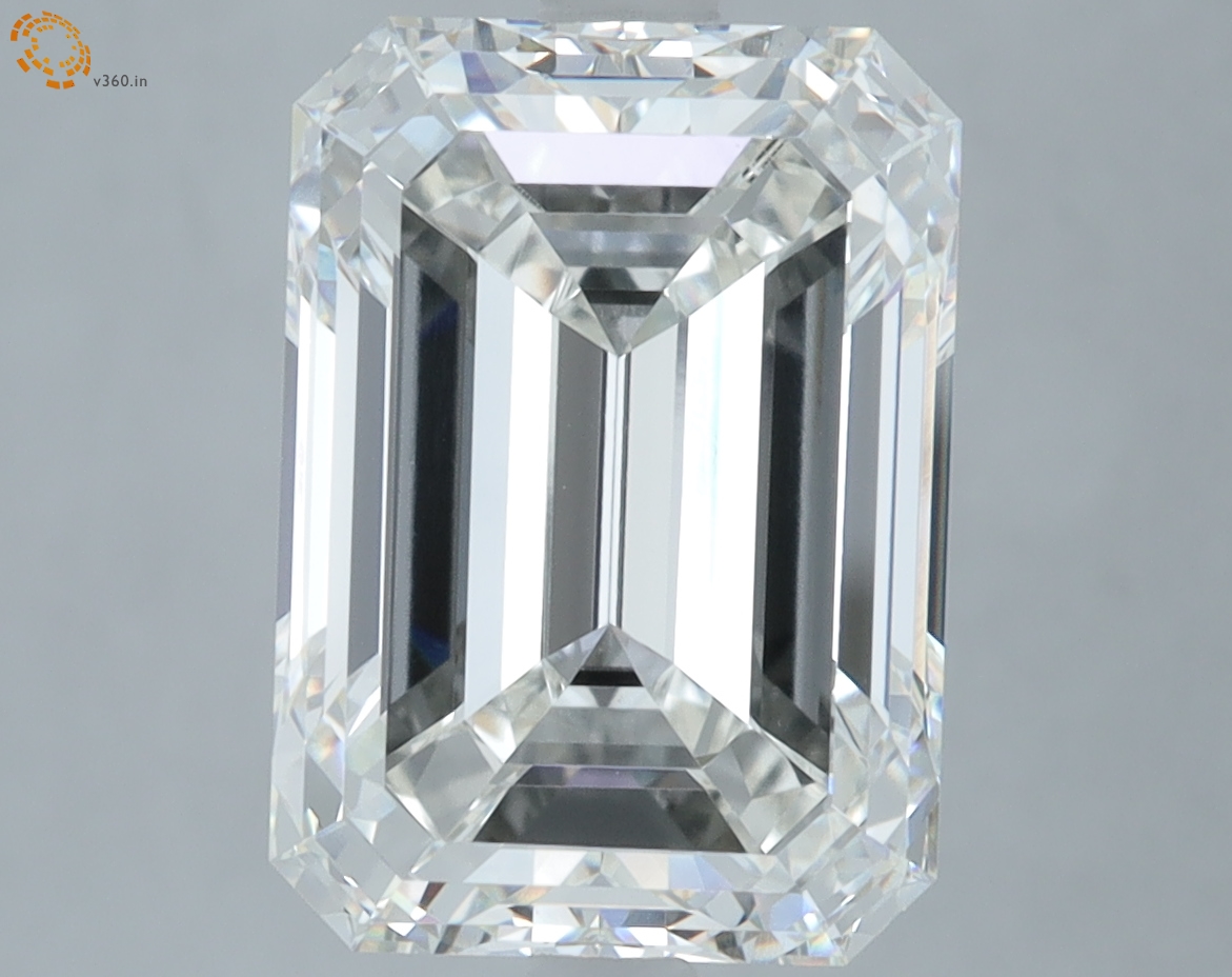 6.24 carat Emerald Cut lab grown diamond, G VVS2, IGI certified