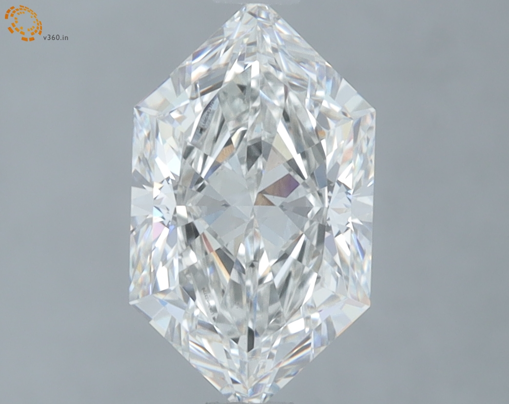 1.53 carat Hexagon Brilliant lab grown diamond, F VVS2, IGI certified