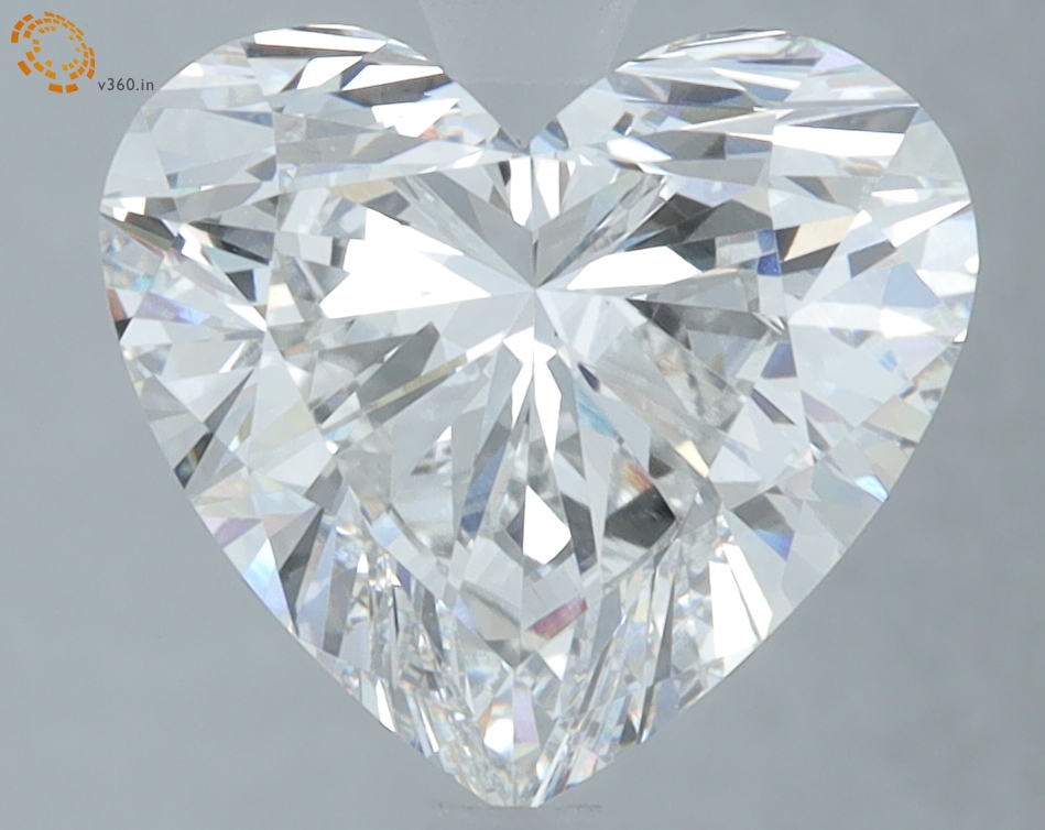3.87 carat Heart lab grown diamond, F VS1, IGI certified