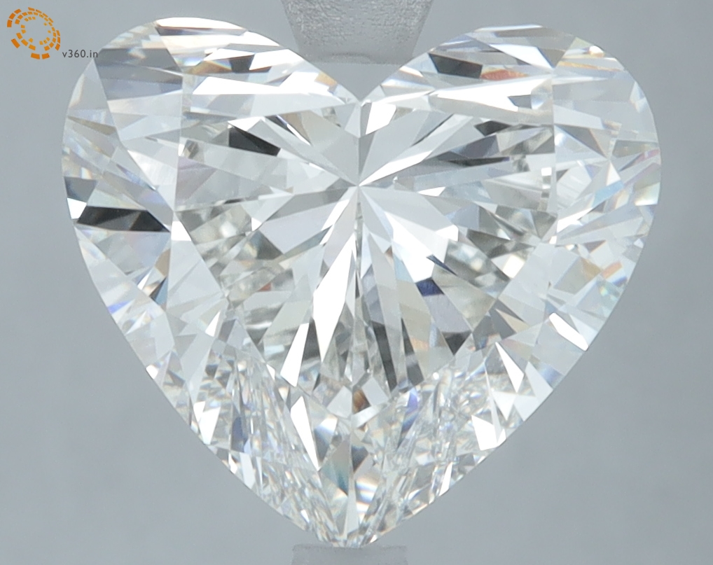 4.88 carat Heart lab grown diamond, G VVS2, IGI certified
