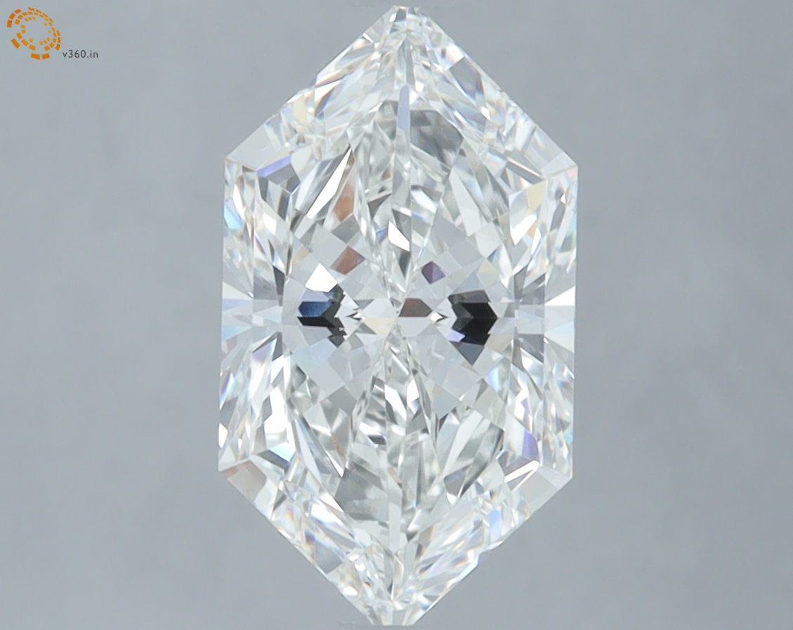 2.59 carat Hexagon Brilliant lab grown diamond, F VVS2, IGI certified
