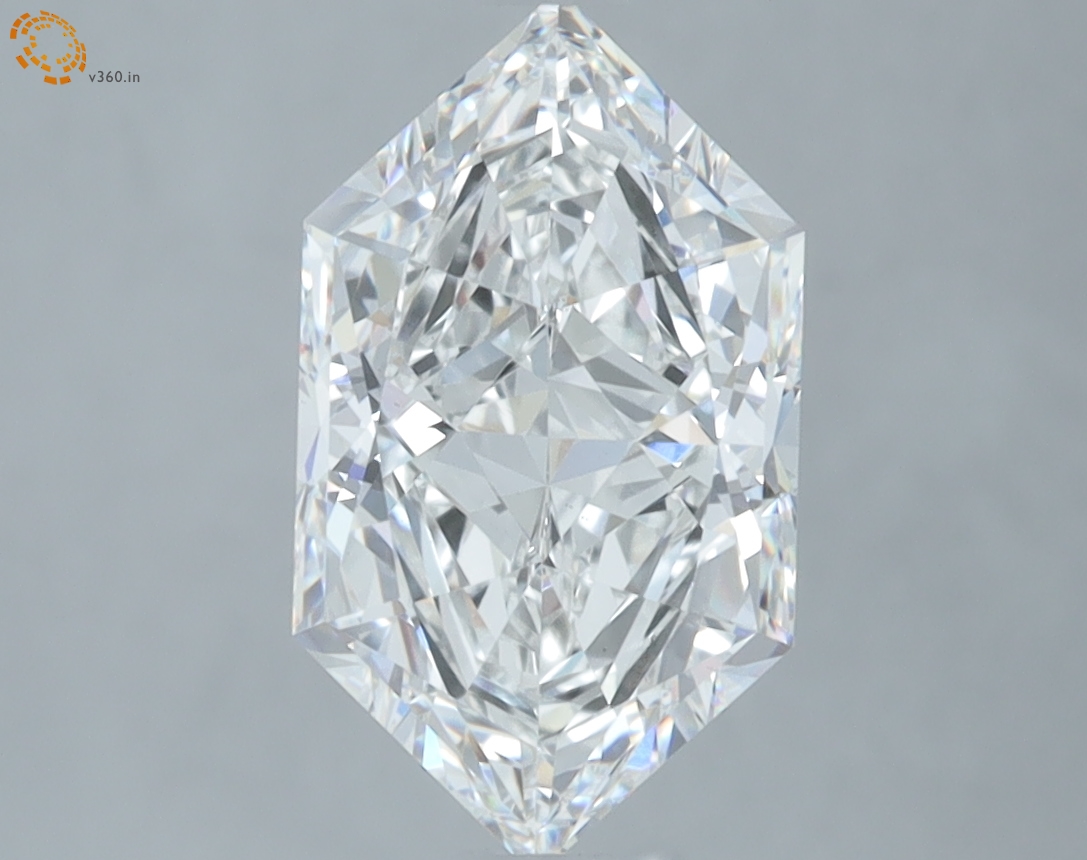 2.55 carat Hexagon Brilliant lab grown diamond, E VS1, IGI certified