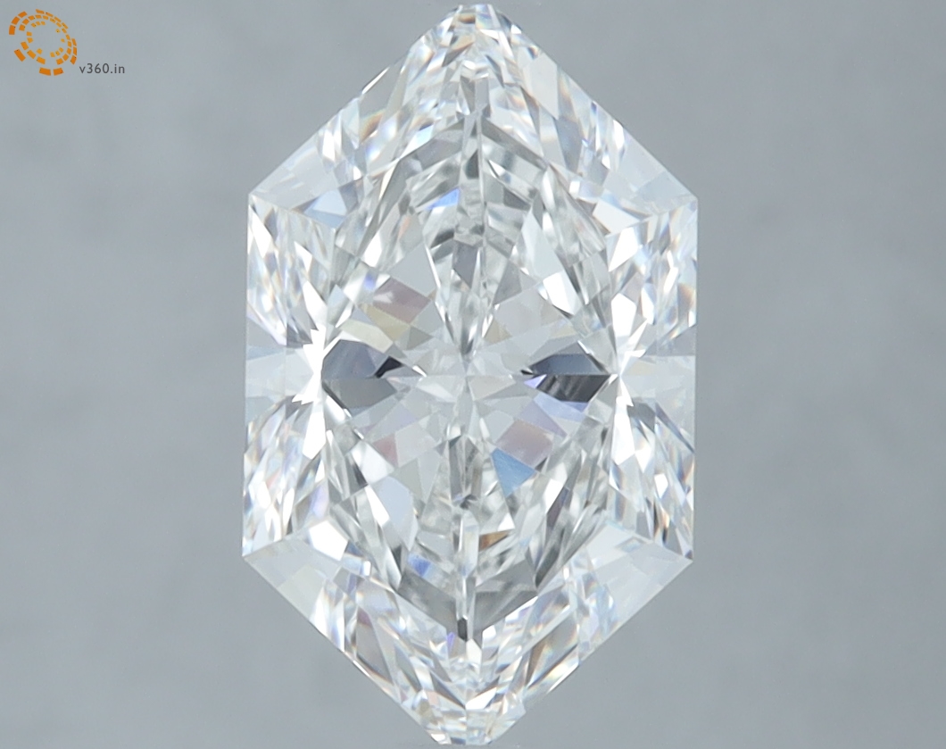 2.52 carat Hexagon Brilliant lab grown diamond, E VVS2, IGI certified