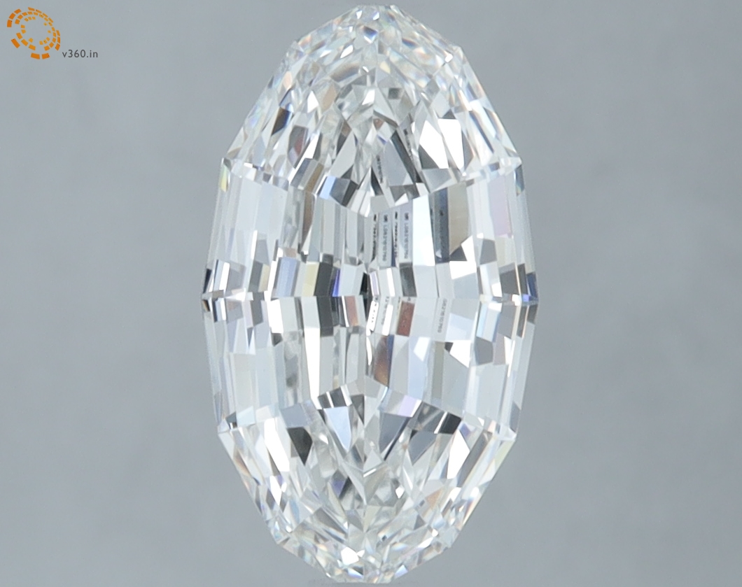 2.09 carat Oval Step Cut lab grown diamond, E VVS2, IGI certified